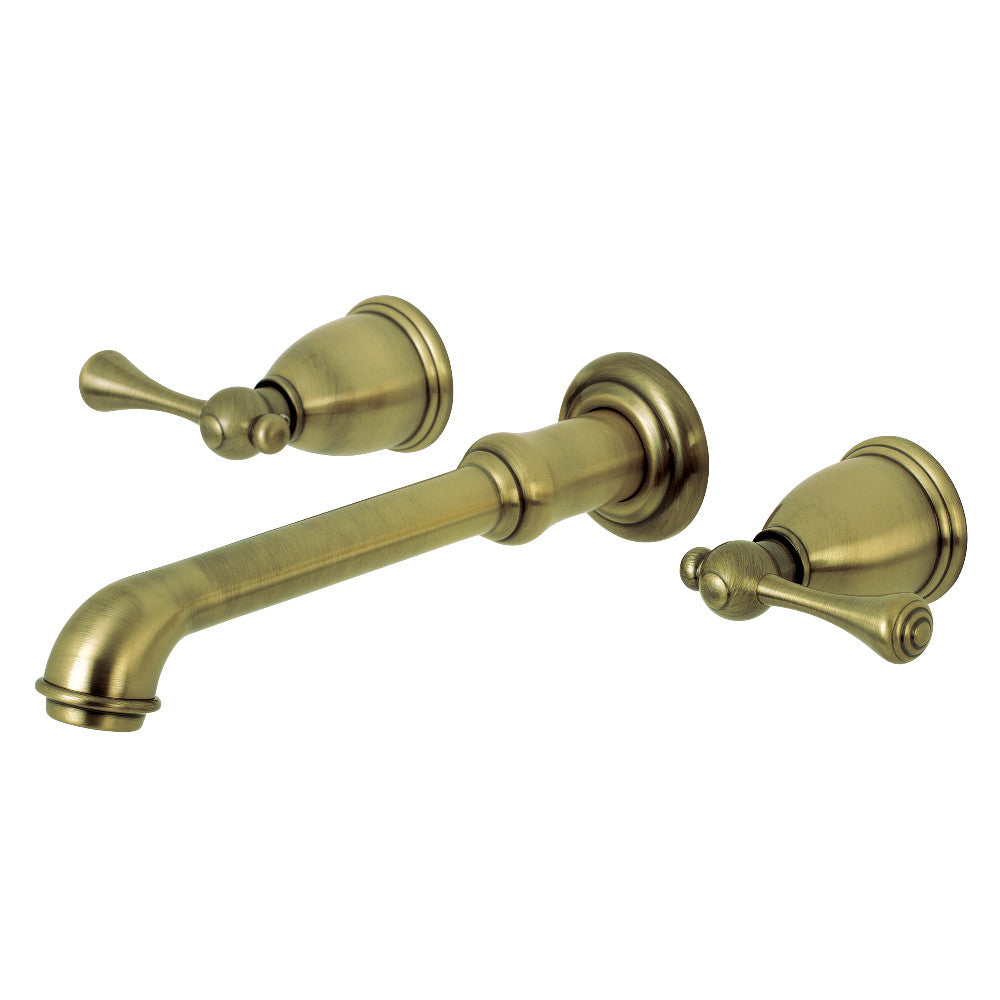 Kingston Brass English Country 2-Handle Wall Mount Roman Tub Faucet (KS7021BL) Antique Brass