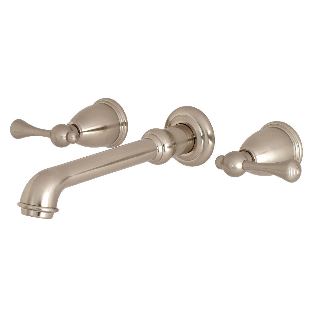 Kingston Brass English Country 2-Handle Wall Mount Roman Tub Faucet (KS7021BL) Brushed Nickel