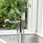 Kingston Brass English Country Freestanding Tub Faucet with Hand Shower (KS7131ABL) Polished Chrome