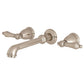 Kingston Brass English Country Wall Mount Roman Tub Faucet (KS7028AL) Brushed Nickel
