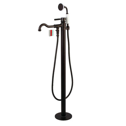 Kingston Brass Kaiser Freestanding Tub Faucet with Hand Shower in Oil Rubbed Bronze