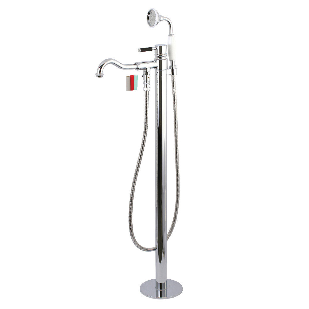 Kingston Brass Kaiser Freestanding Tub Faucet with Hand Shower Polished Chrome