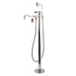 Kingston Brass Kaiser Freestanding Tub Faucet with Hand Shower in Polished Chrome