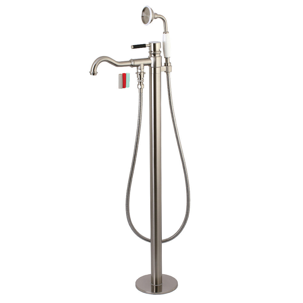 Kingston Brass Kaiser Freestanding Tub Faucet with Hand Shower Brushed Nickel