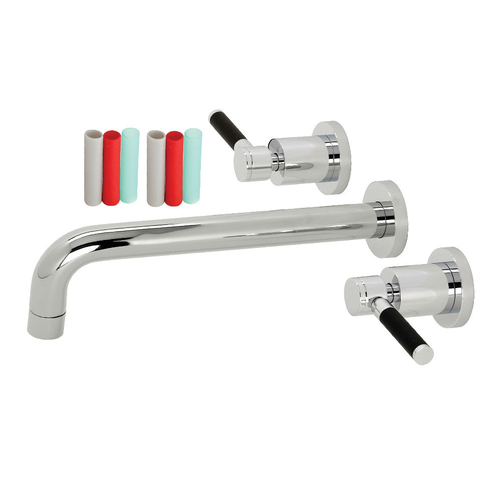 Kingston Brass Kaiser Two-Handle Wall Mount Tub Faucet Polished Chrome