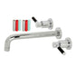 Kingston Brass Kaiser Two-Handle Wall Mount Tub Faucet Polished Chrome