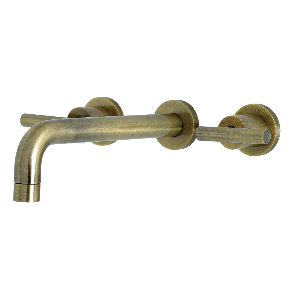 Kingston Brass Manhattan Two-Handle Wall Mount Tub Faucet Antique Brass