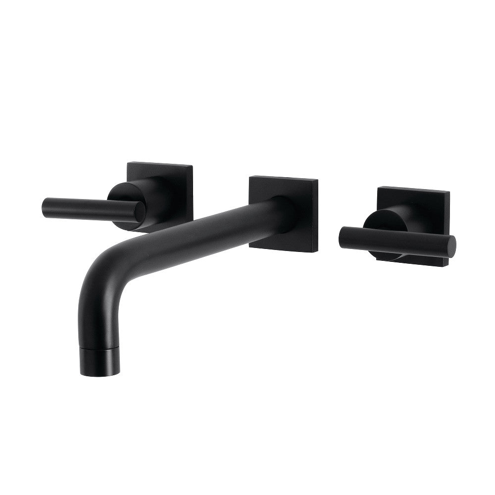 Kingston Brass Manhattan Two-Handle 3-Hole Wall Mount Roman Tub Faucet (KS602-CML) Matte Black