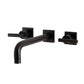 Kingston Brass Manhattan Two-Handle 3-Hole Wall Mount Roman Tub Faucet (KS602-CML) Oil Rubbed Bronze