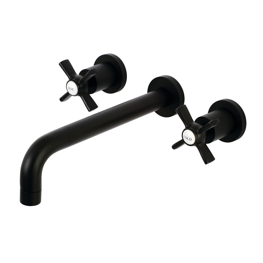 Kingston Brass Millennium Two-Handle Wall Mount Tub Faucet Matte Black