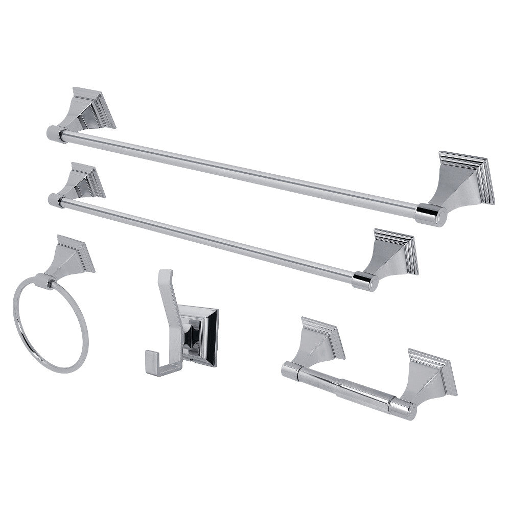 Kingston Brass Monarch 5-Piece Bathroom Accessory Set Polished Chrome