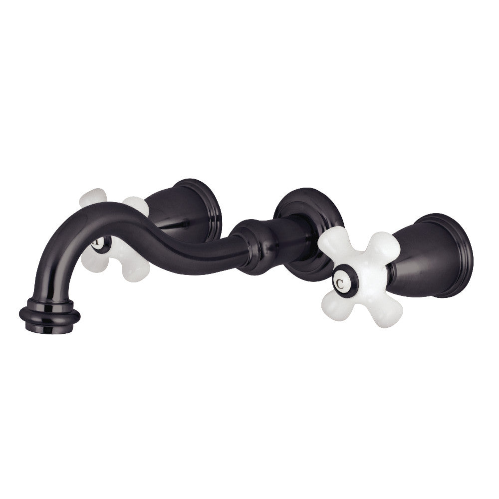 Kingston Brass Restoration Two-Handle Wall Mount Tub Faucet Oil Rubbed Bronze