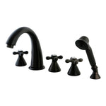 Kingston Brass Roman Tub Faucet 5 Pieces with Hand Shower Oil Rubbed Bronze