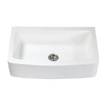 Kingston Brass Solid Surface 36" x 22" Farmhouse Single Bowl Kitchen Sink, Matte White Matte White