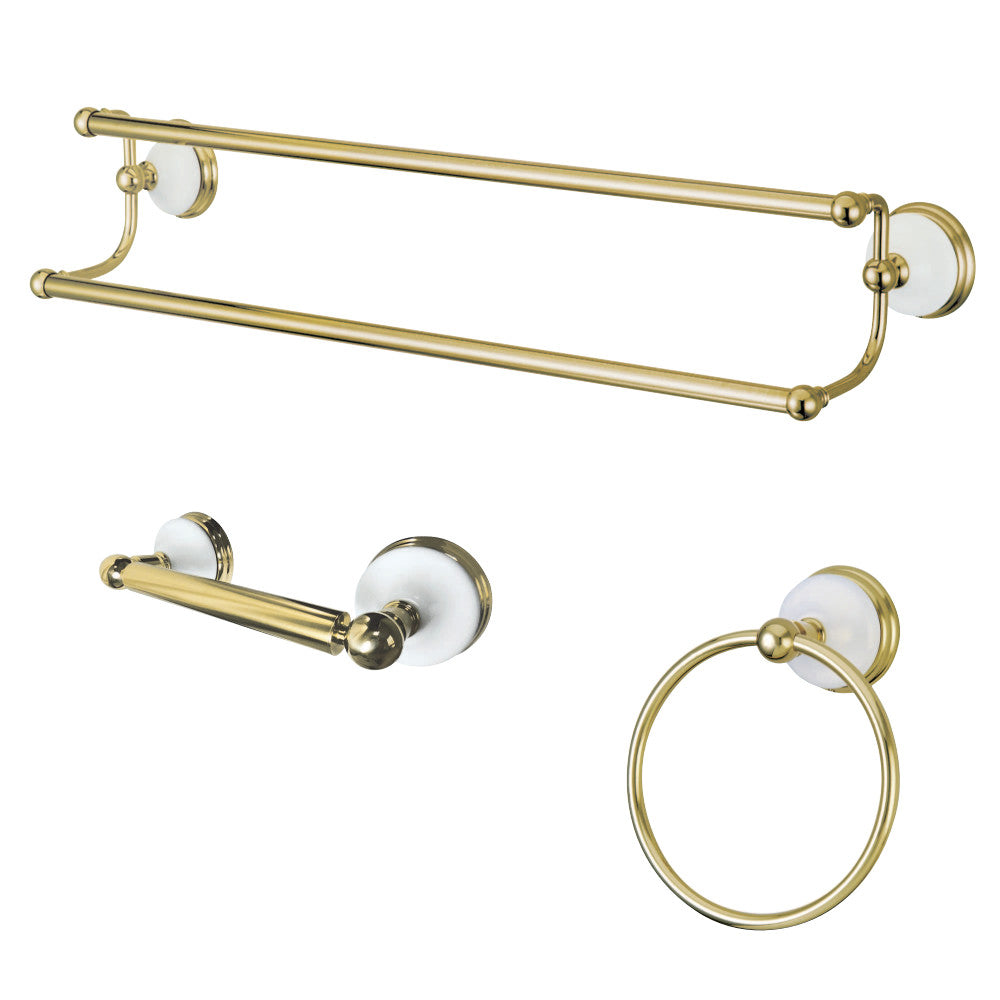 Kingston Brass Victorian 3-Piece Bathroom Accessory Set Polished Brass