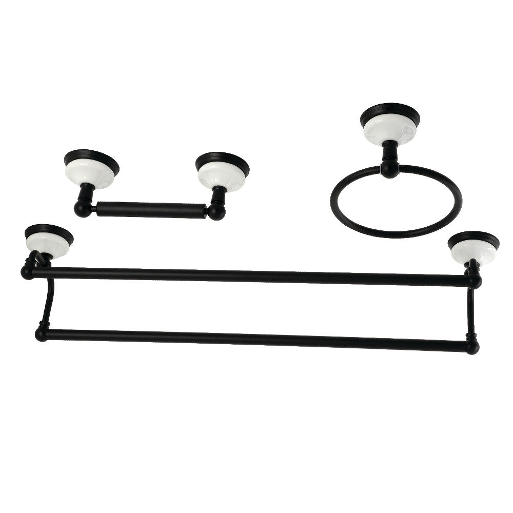 Kingston Brass Victorian 3-Piece Bathroom Accessory Set Matte Black