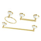 Kingston Brass Victorian 3-Piece Bathroom Hardware Set in Polished Brass