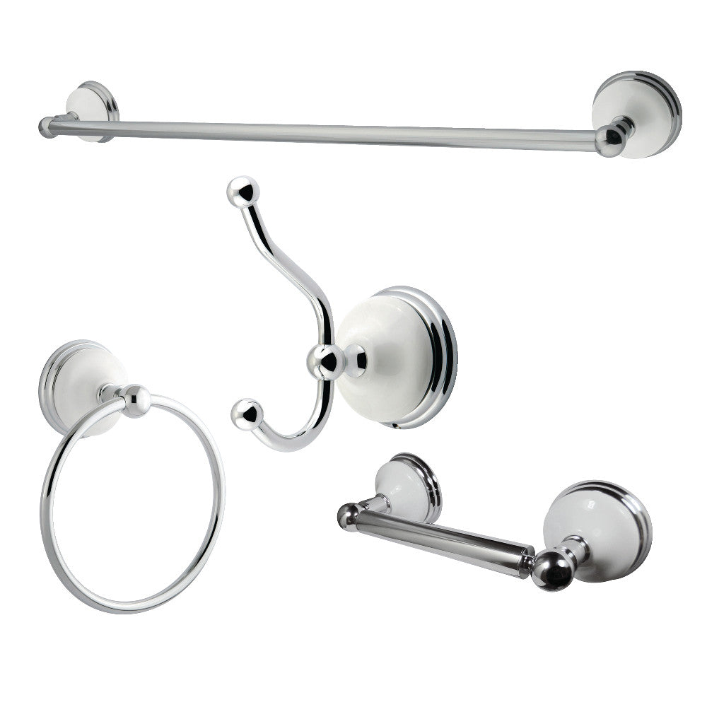 Kingston Brass Victorian 4-Piece Bathroom Hardware Polished Chrome