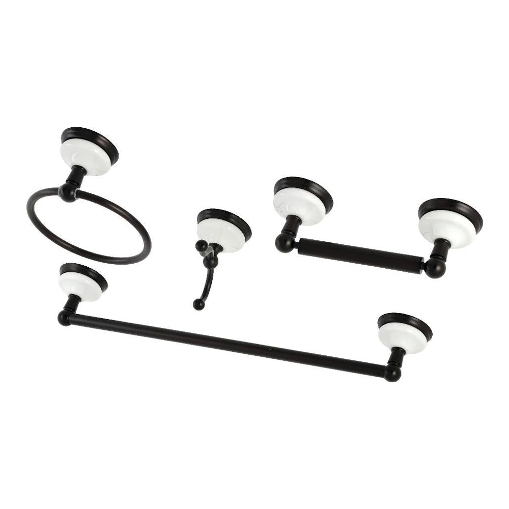 Kingston Brass Victorian 4-Piece Bathroom Hardware in Oil Rubbed Bronze (BAK1112478ORB) main image.