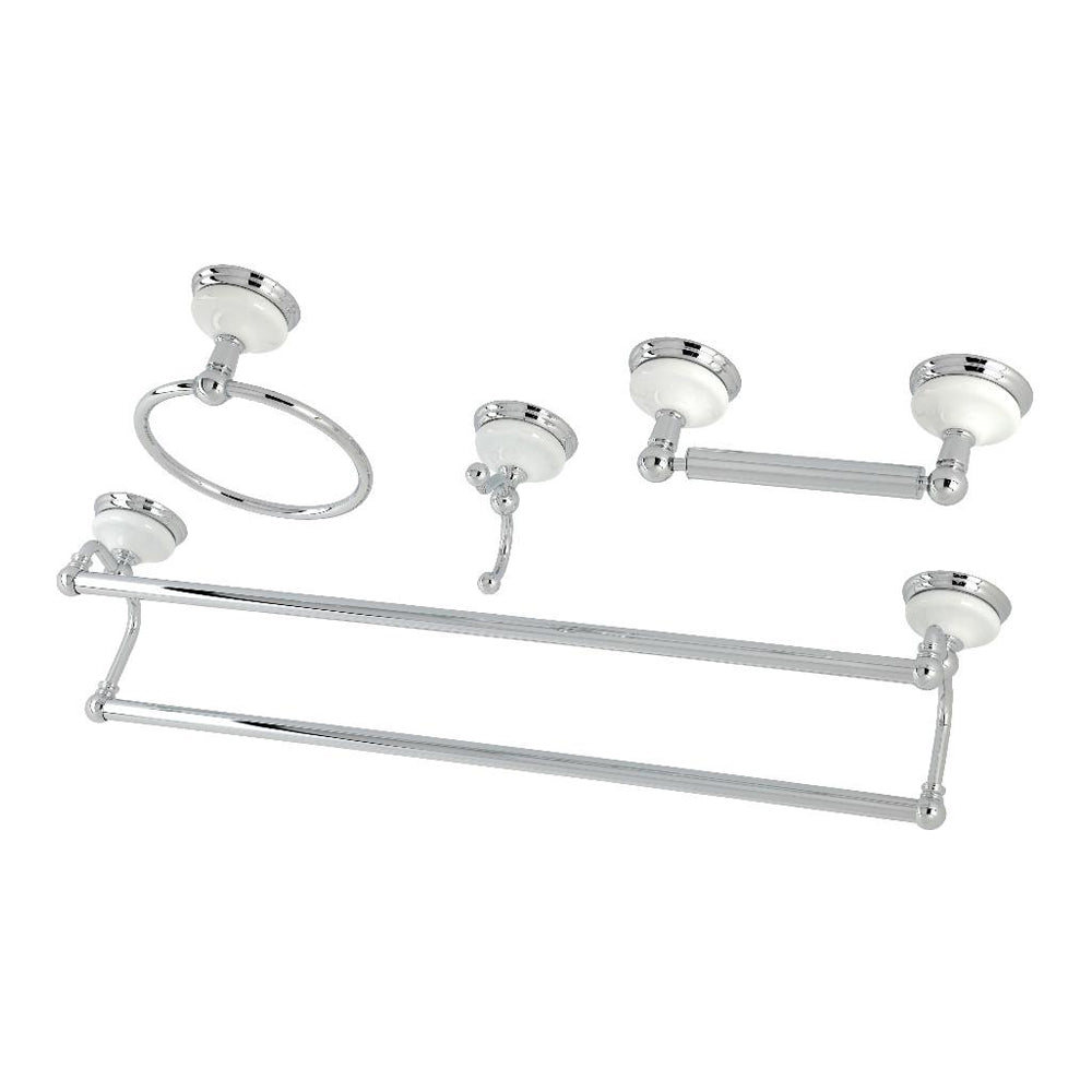 Kingston Brass Victorian 4-Pieces Dual Towel Bar Bathroom Hardware Set 