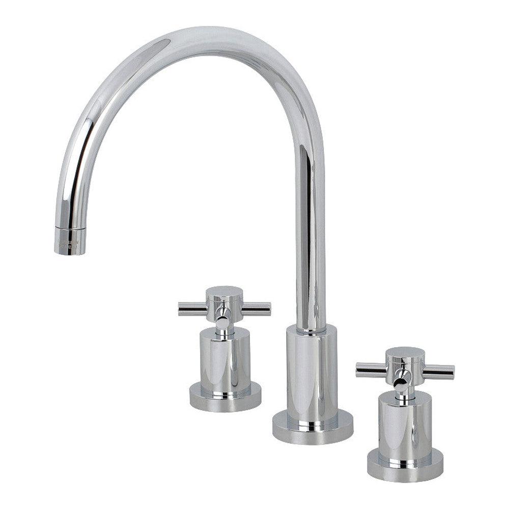 Kingston Brass Widespread Kitchen Faucet in Polished Chrome (KS8721DXLS)