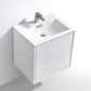 KubeBath 24 in. De Lusso Wall Mount Modern Bathroom Vanity With Color Options 