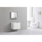 KubeBath 30 in. De Lusso Wall Mount Modern Bathroom Vanity With Color Options 