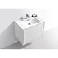 KubeBath 30 in. De Lusso Wall Mount Modern Bathroom Vanity With Color Options 