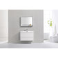 KubeBath 36 in. De Lusso Wall Mount Modern Bathroom Vanity With Color Options 