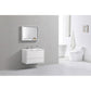 KubeBath 36 in. De Lusso Wall Mount Modern Bathroom Vanity With Color Options 