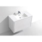 KubeBath 36 in. De Lusso Wall Mount Modern Bathroom Vanity With Color Options 