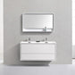 KubeBath 48 in. De Lusso Wall Mount Modern Bathroom Vanity With Color Options 