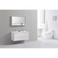 KubeBath 48 in. De Lusso Wall Mount Modern Bathroom Vanity With Color Options 