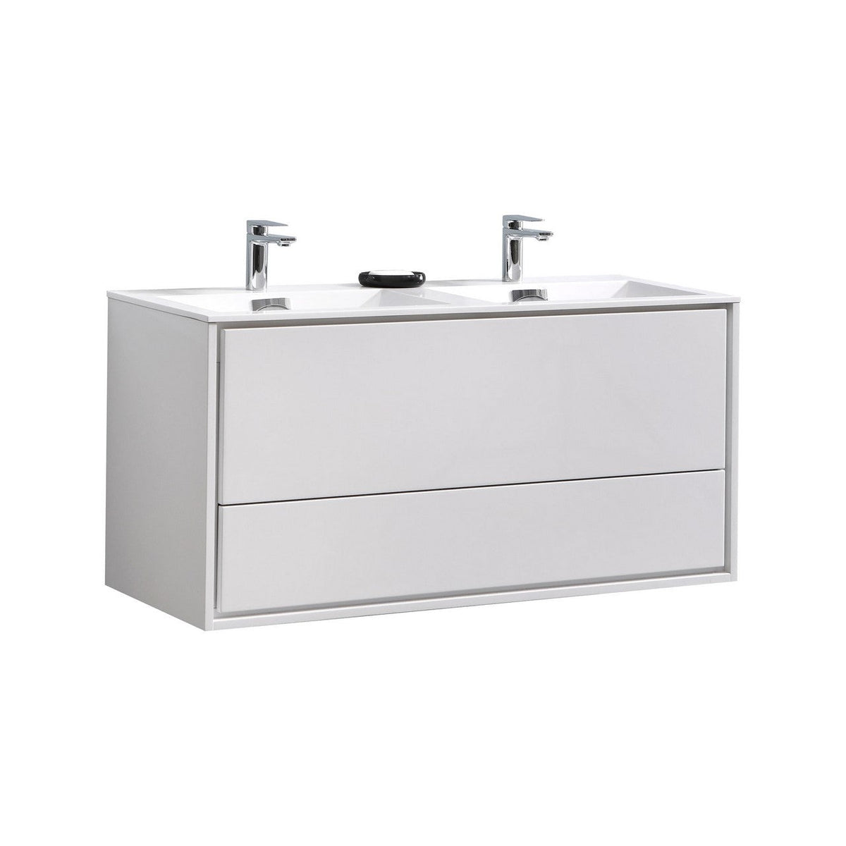 KubeBath 48 in. De Lusso Wall Mount Modern Bathroom Vanity with Color Options main image.