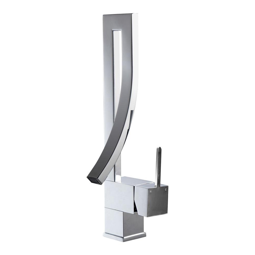 KubeBath Aqua Elegance Single Lever Wide Spread Faucet in Chrome (AFB001) main image.