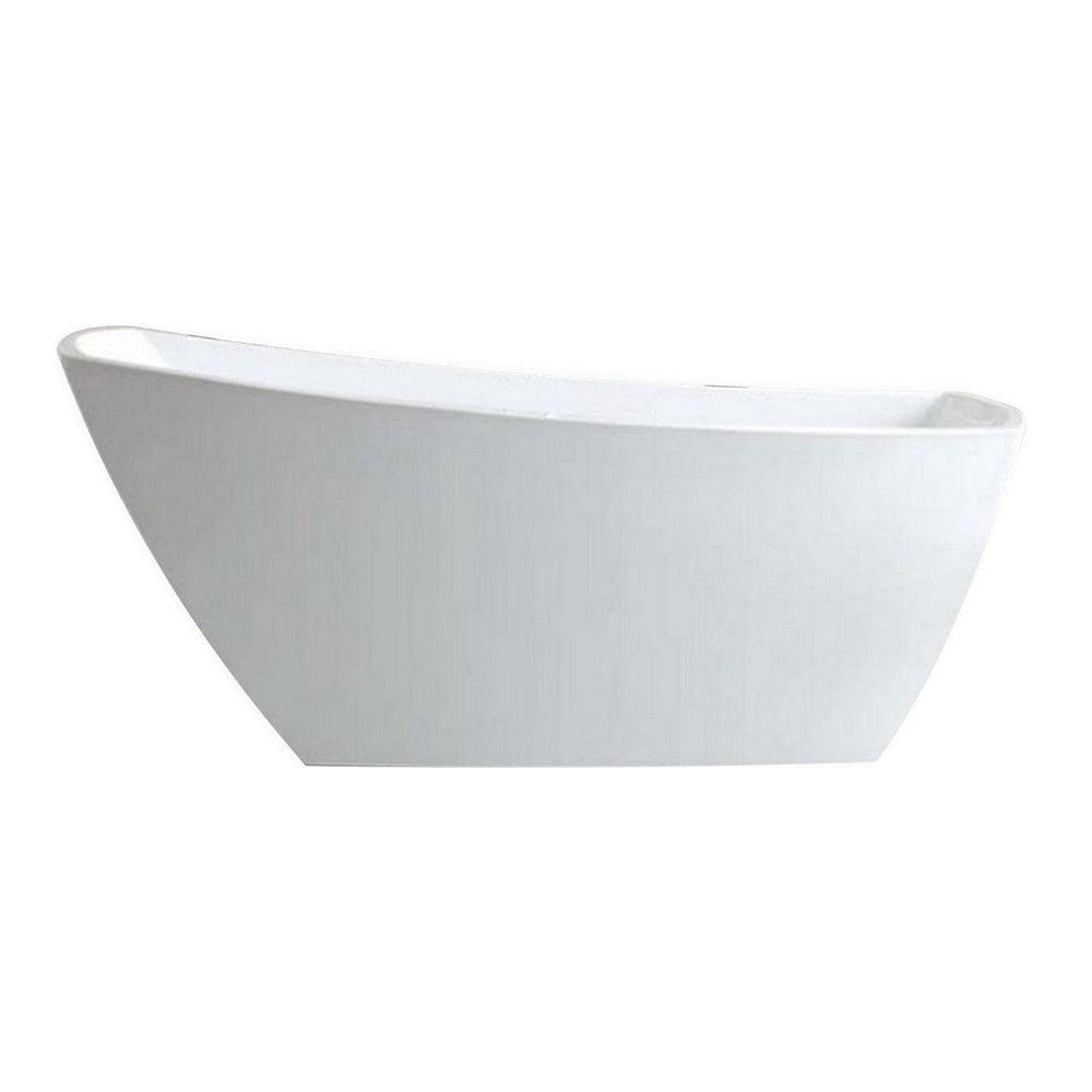 KubeBath Solato 67 in. Freestanding Bathtub in White (KFST7867) 