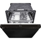 LG 24-Inch Front Control Dishwasher with QuadWash and 3rd Rack in Smooth Black (LDFN4542B)
