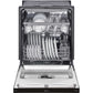 LG 24-Inch Front Control Dishwasher with QuadWash and 3rd Rack in Smooth Black (LDFN4542B)