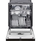 LG 24-Inch Front Control Dishwasher with QuadWash and 3rd Rack in Smooth Black (LDFN4542B)