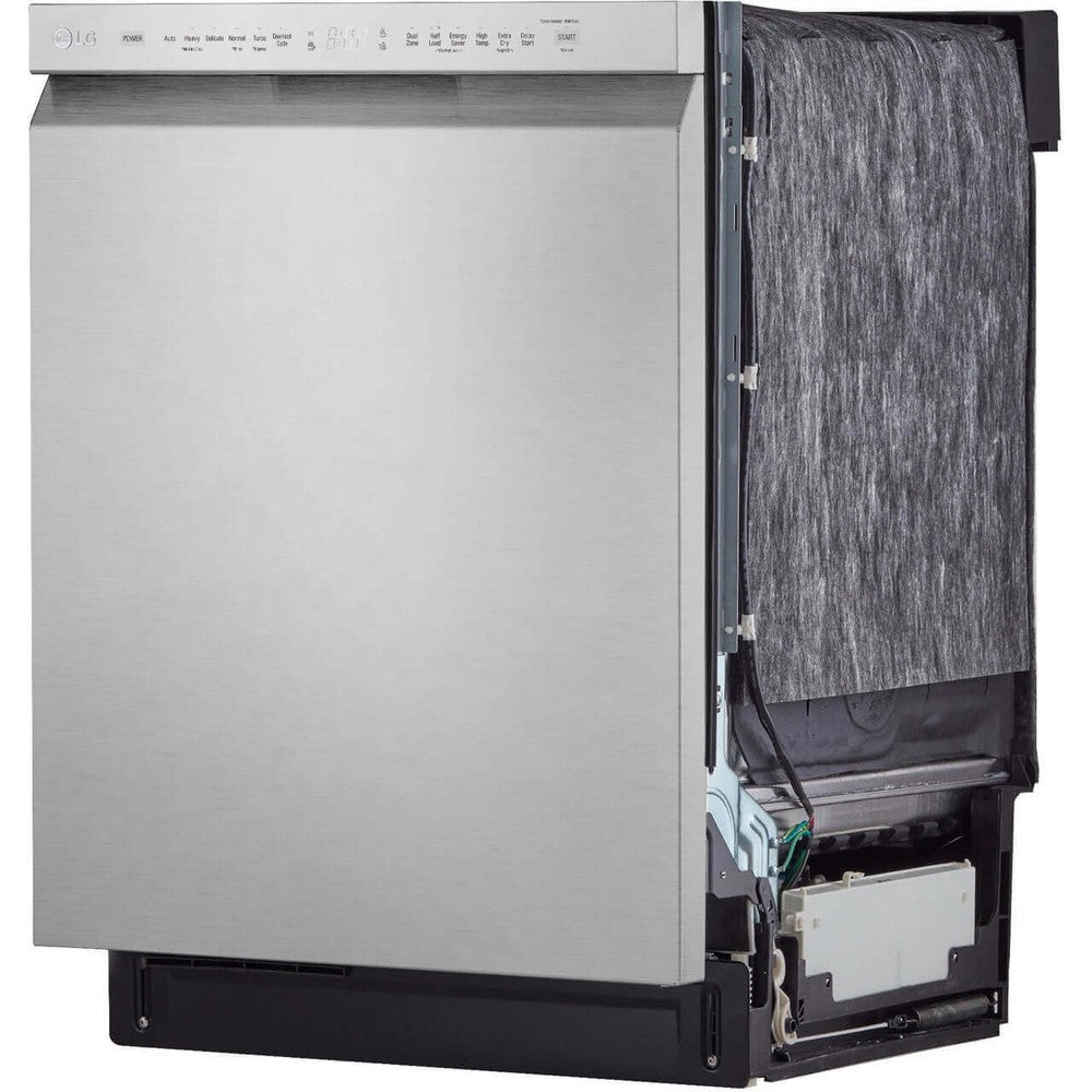 LG 24-Inch Front Control Dishwasher with QuadWash in Stainless Steel (LDFN4542S)