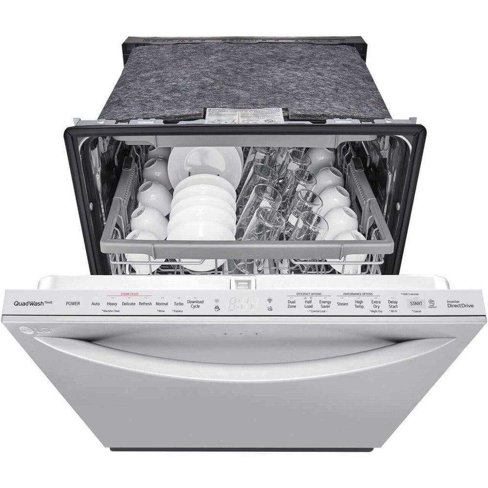 LG 24-Inch Top Control Wi-Fi Enabled Dishwasher with TrueSteam and 3rd Rack (LDTS5552S)