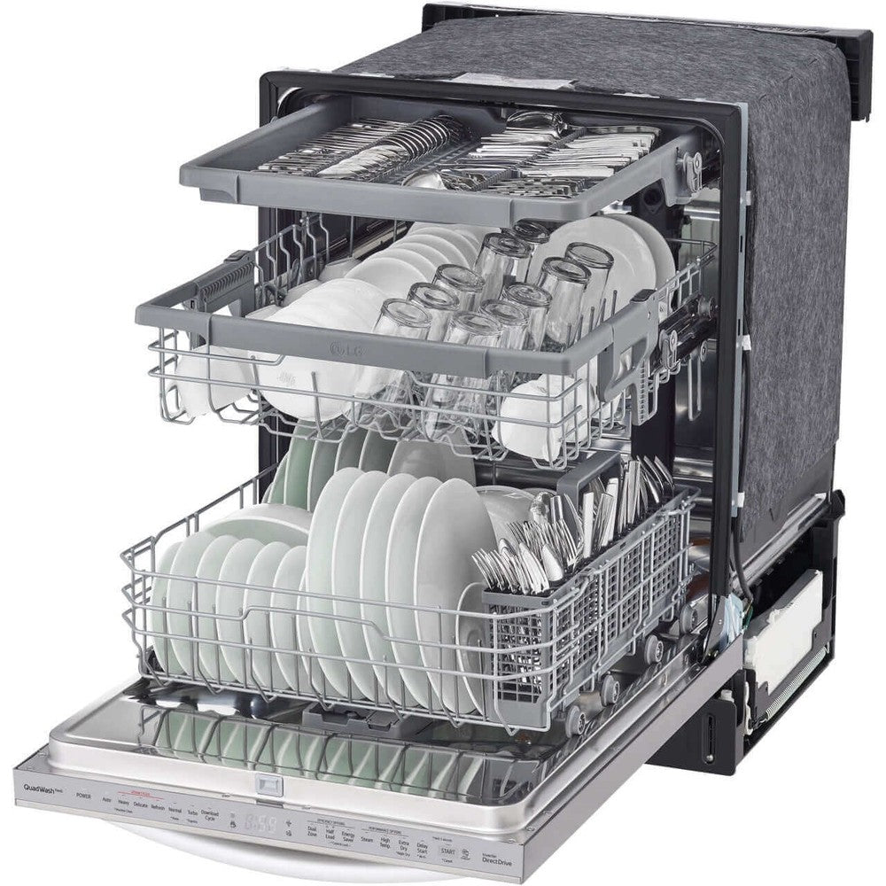 LG 24-Inch Top Control Wi-Fi Enabled Dishwasher with TrueSteam and 3rd Rack (LDTS5552S)