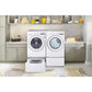 LG 27 In. 4.5-Cu. Ft. Front Load Washer in White (WM3400CW)