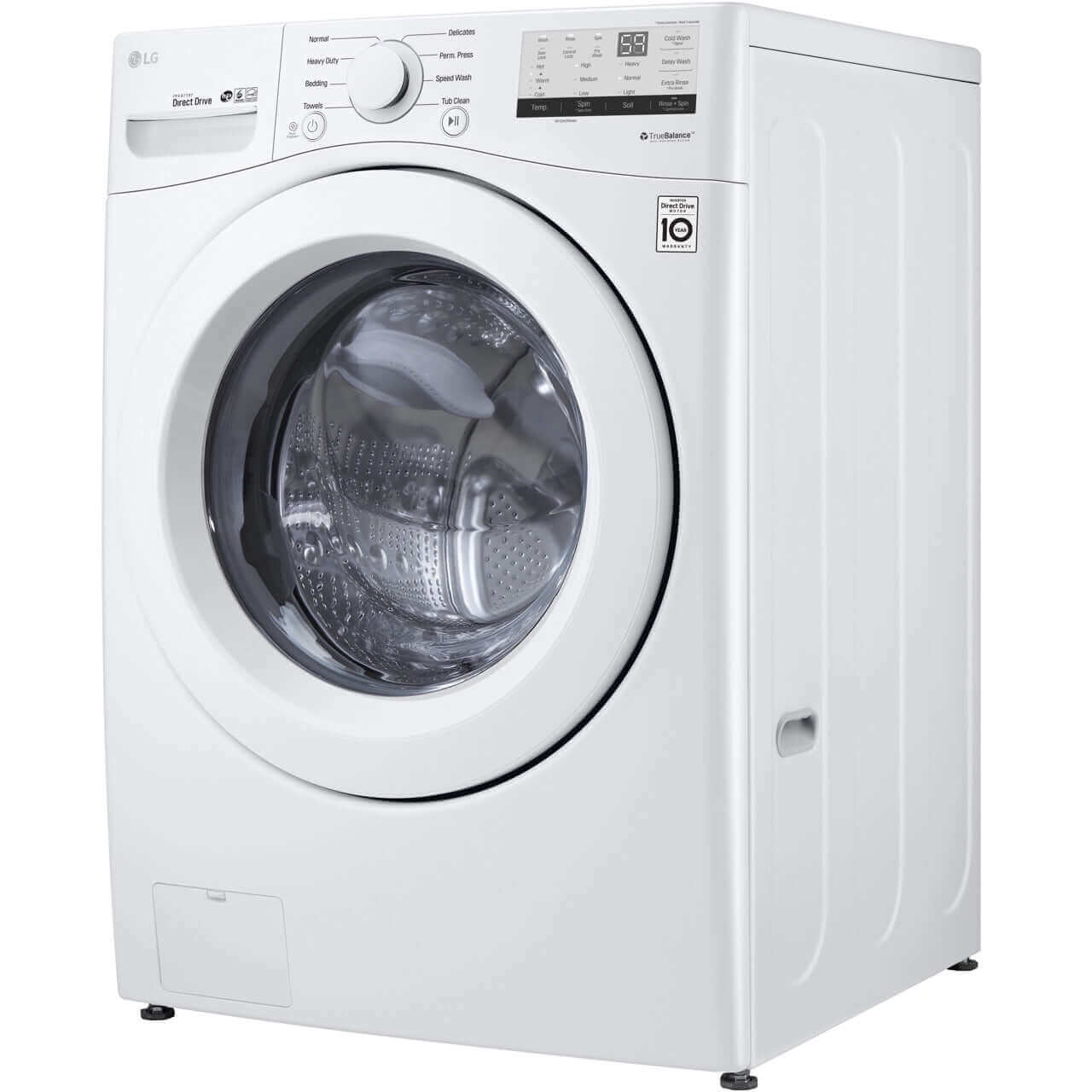 LG 27 In. 4.5-Cu. Ft. Front Load Washer in White (WM3400CW)