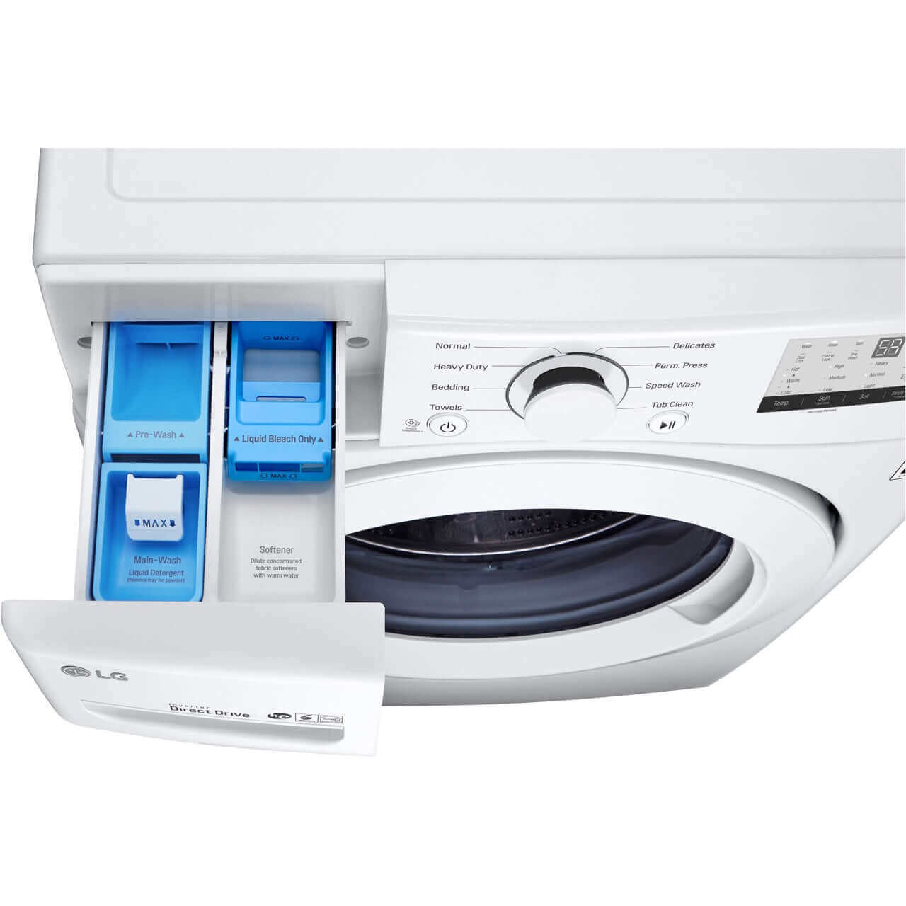 LG 27 In. 4.5-Cu. Ft. Front Load Washer in White (WM3400CW)