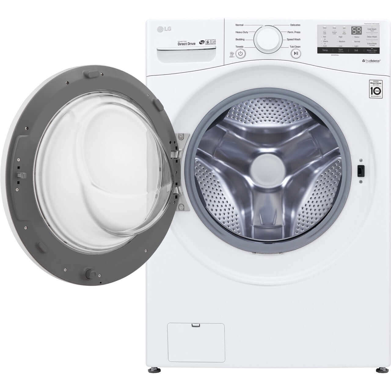LG 27 In. 4.5-Cu. Ft. Front Load Washer in White (WM3400CW)