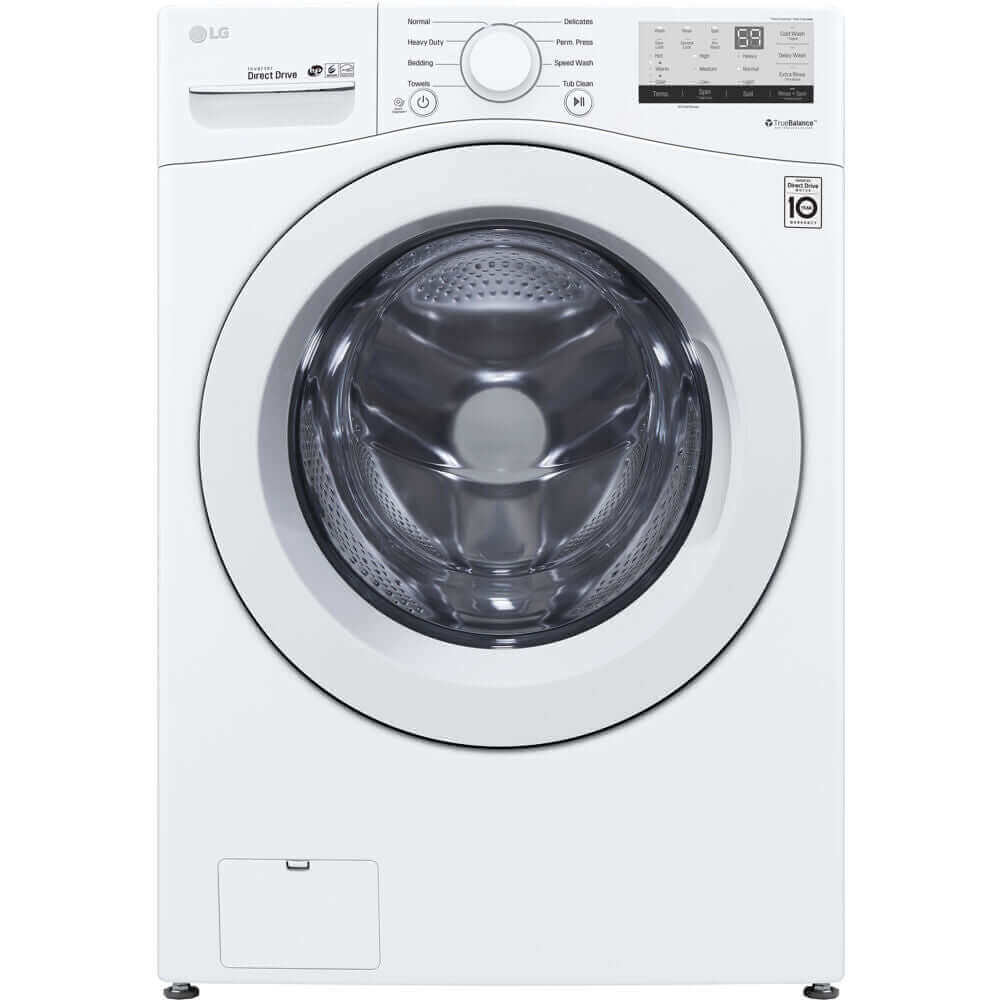 LG 27 In. 4.5-Cu. Ft. Front Load Washer in White (WM3400CW)