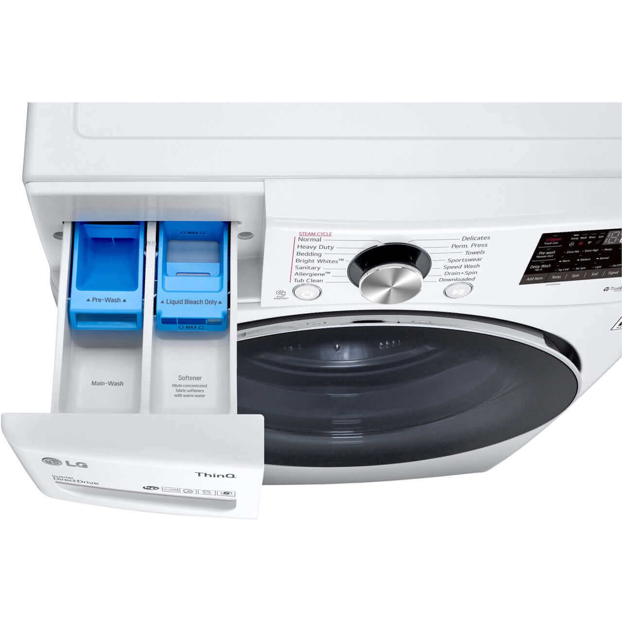 LG 27 In. 5.0-Cu. Ft. Front Load Washer with Built-In Intelligence in White (WM4200HWA)