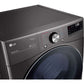 LG 27 In. 7.4-Cu. Ft. Front Load Electric Dryer with TurboSteam and Built-In Intelligence in Black Steel (DLEX4200B)