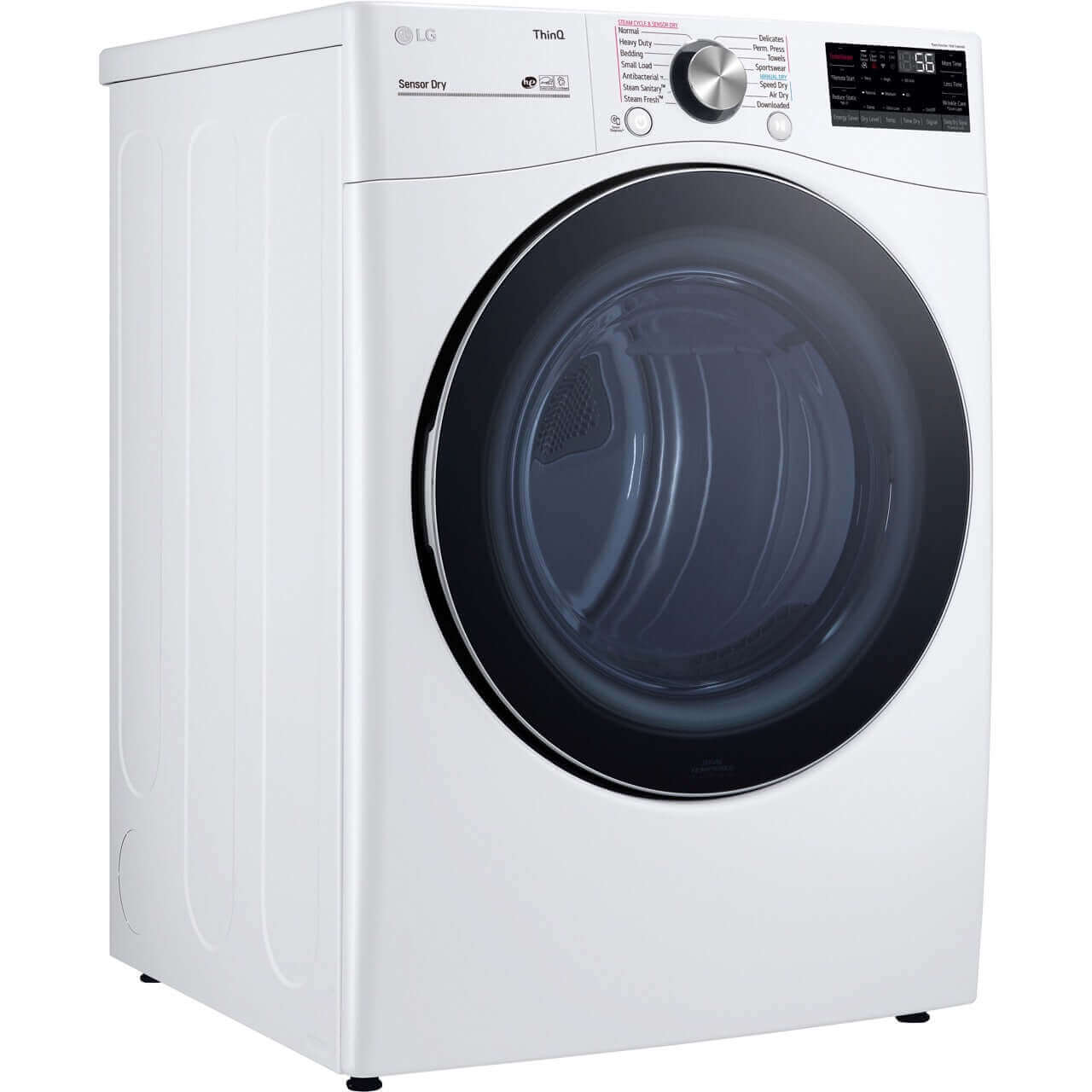 LG 27 In. 7.4-Cu. Ft. Front Load Electric Dryer with TurboSteam and Built-In Intelligence in White (DLEX4200W)